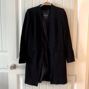 Madewell long collarless coat